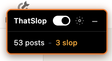 ThatSlop stats panel